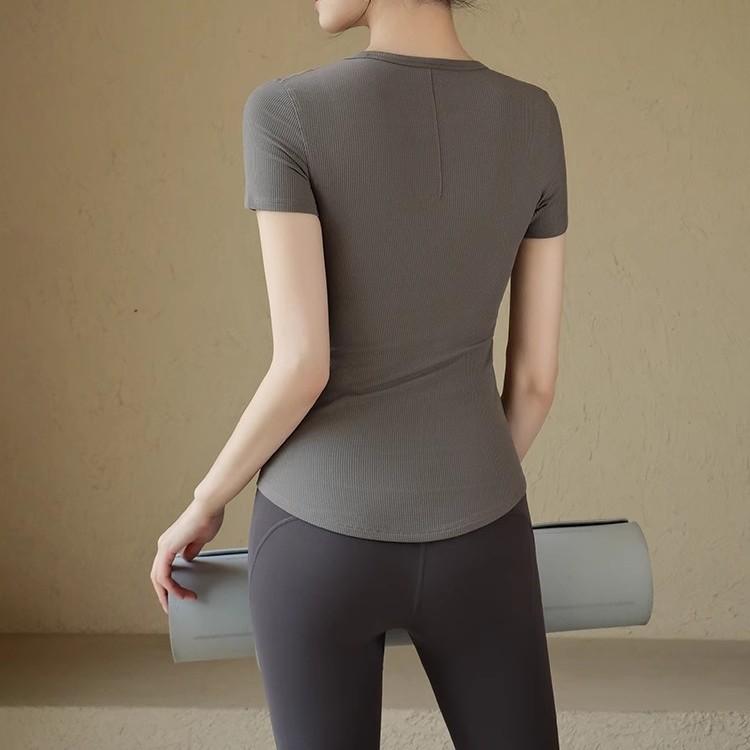 ヨガウェア レディース トップス Tシャツ ノースリーブ 接触冷感 吸湿速乾 トレーニング ランニング ピラティス 健身服 運動着 ブラック ブラウン ホワイト S M L