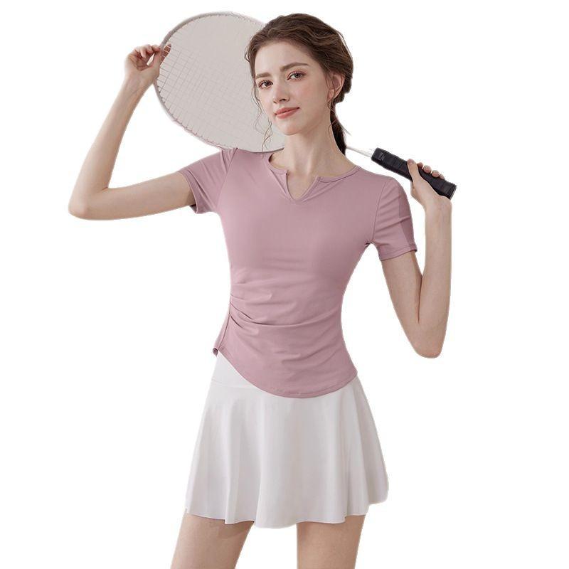 ヨガウェア レディース セットアップ スポーツトップス 半袖 トレーニングウェア 速乾性 伸縮性 フィットネスウェア 春夏秋冬 普段使い ルームウェア 走りやすい 運動着 かわいい