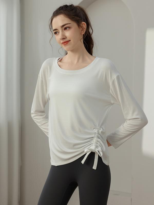 ヨガウェア レディース トップス 長袖 ルーズタイプ トレーニングウェア ランニング フィットネス 春秋..