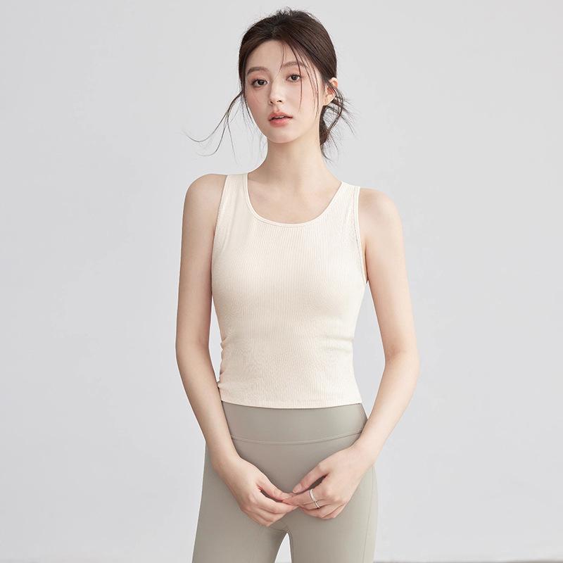 ヨガウェア レディース スポーツブラ タンクトップ トップス ノースリーブ トレーニングウェア ランニ..