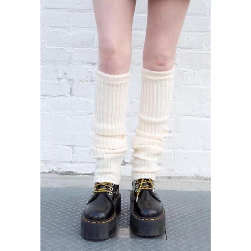 靴下 レディース ソックス 堆堆袜 ケーブル編み コットン混 ミドル丈 ゆったり 厚手 あったか 冷え対策..