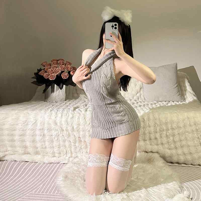 セーター ランジェリー 誘惑 ベッドルーム 小胸 スリップ セクシー ランジェリーセット コスチューム ..