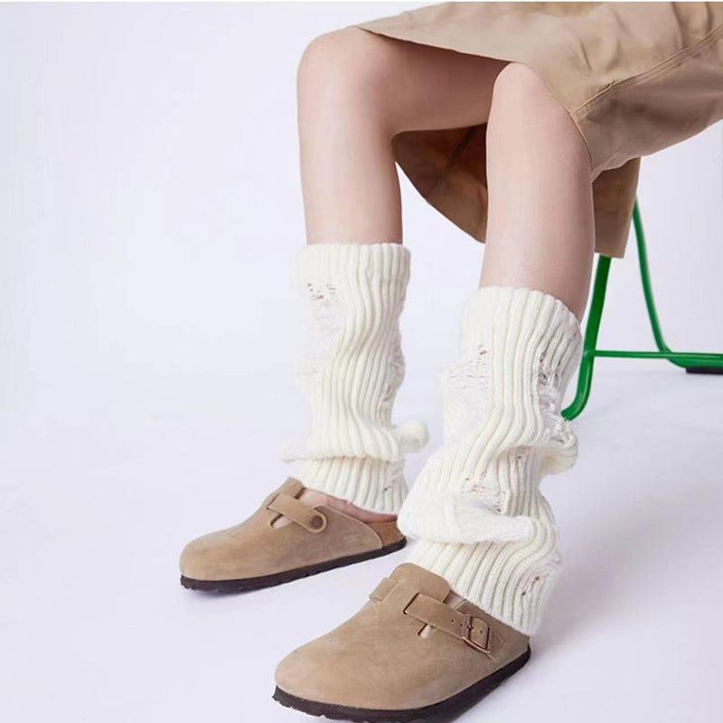 靴下 レディース ソックス ケーブル編み ニット 暖かい ミドル丈 冷え取り ブラック ホワイト グレー ..