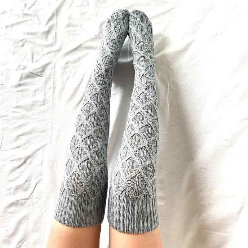 靴下 レディース ケーブル編み ニット ロング 丈 厚手 ルーズ ソックス 床 暖房 対応 秋冬 春先 ミドル..
