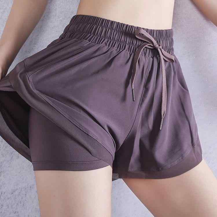 スポーツショートパンツ レディース 接触冷感 吸湿速乾 ミドルウエスト ヨガパンツ ランニング フィッ..