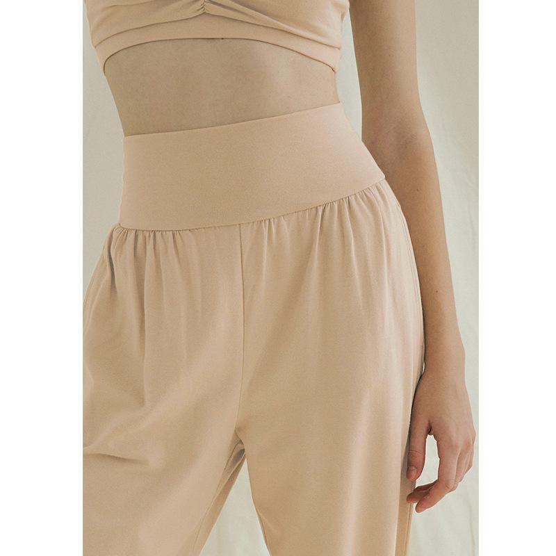 ヨガパンツ レディース 裾絞り ルーズ ワイドレッグパンツ スポーツ トレーニングウェア ストレッチ 伸..