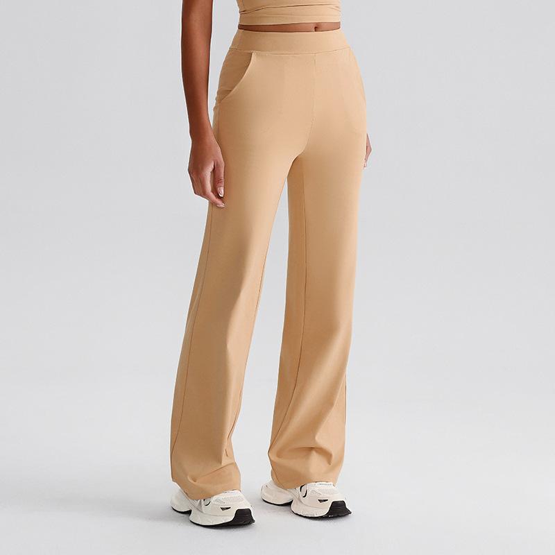 ヨガパンツ レディース ハイウエスト 裾広がり スポーツ ウェア ストレッチ 伸縮性 吸湿速乾 ランニング ダンス 普段使い 部屋着 ブラック系 グレー系 ブラウン系 ポリエステル