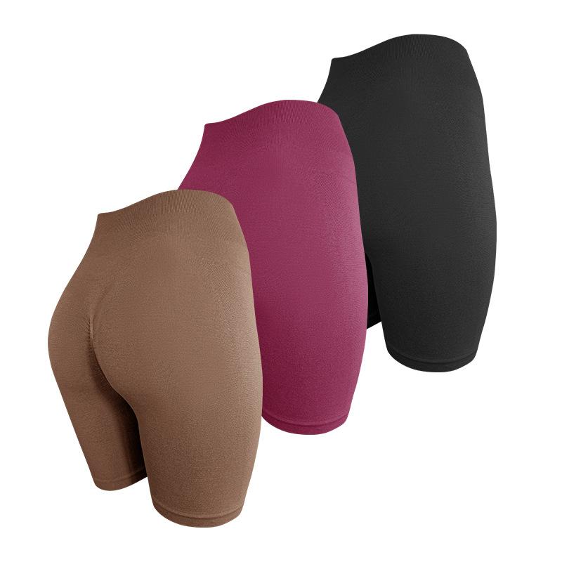 ヨガパンツ レディース 高腰 スポーツ ショートパンツ 吸湿速乾 ランニング トレーニング ウェア 伸縮性 無地 湖緑 墨玉色 軍緑 深青 焦茶色 黒 グレー 茶色 青 杏色 ワインレッド ピンク系 紫 XS S M L