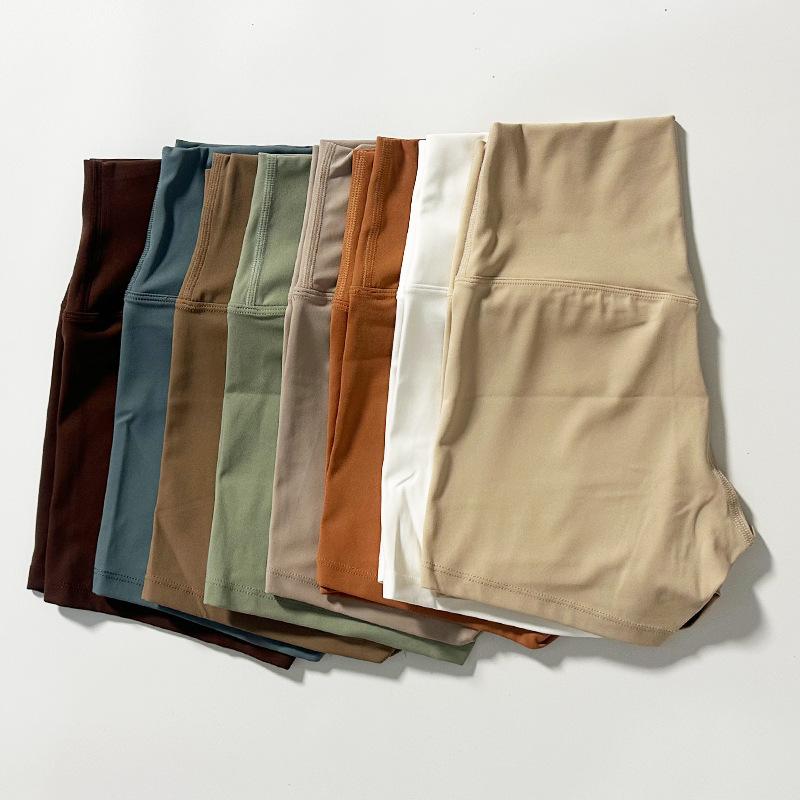 ヨガウェア ショートパンツ レディース 高機能 高腰 伸縮性 吸湿速乾 スポーツ 短パン ランニング ウェア 接触冷感 裸感 ピーチヒップ ブラック ピンク系 ブルー系