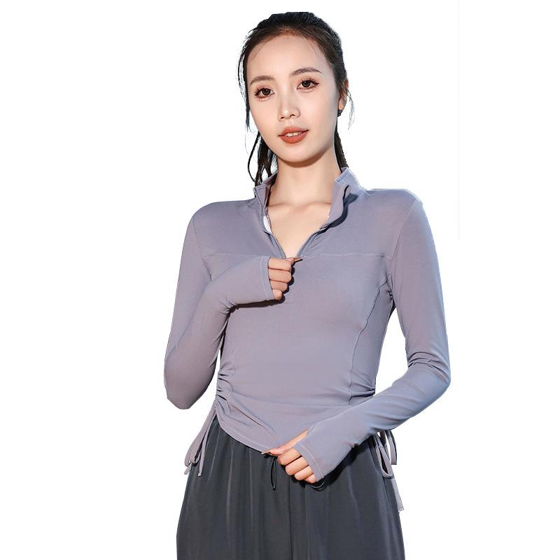 ヨガウェア レディース 長袖 ジップアップ パーカー ストレッチ スポーツ ランニング トレーニング フィットネス 秋冬 吸湿速乾