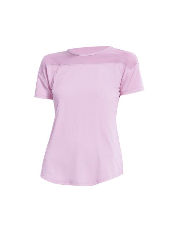 Tシャツ レディース ヨガウェア メッシュ スポーツトップス 速乾 半袖 接触冷感 トレーニング ウェア ジム ランニング ジョギング 運動着 フィットネス ピラティス ダンス ルームウェア 部屋着 黒 白 紫 ピンク系