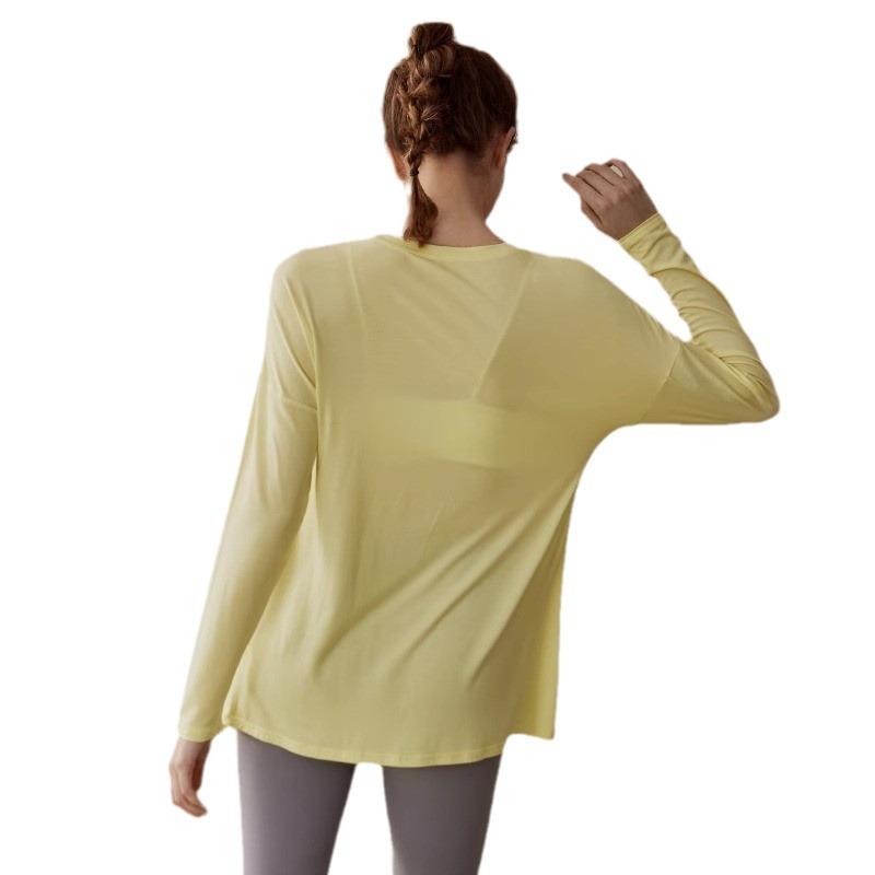 ヨガウェア レディース トップス 長袖 高級感 スポーツウェア ランニング 健身 春秋 プラーティス 接触冷感 吸湿速乾 Tシャツ カットソー 白 黒 ピンク系 黄色 伸縮性