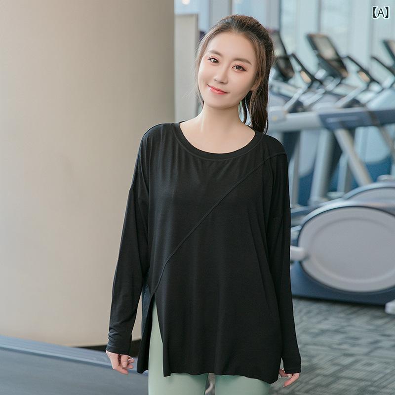 ヨガウェア レディース 長袖 Tシャツ 大きいサイズ ゆったり 100kg対応 秋冬 接触冷感 吸湿速乾 ランニング フィットネス スポーツ トップス 婦人 運動着 ストレッチ 伸縮性 普段使い L XL 2XL 3XL 4XL 黒 白 青