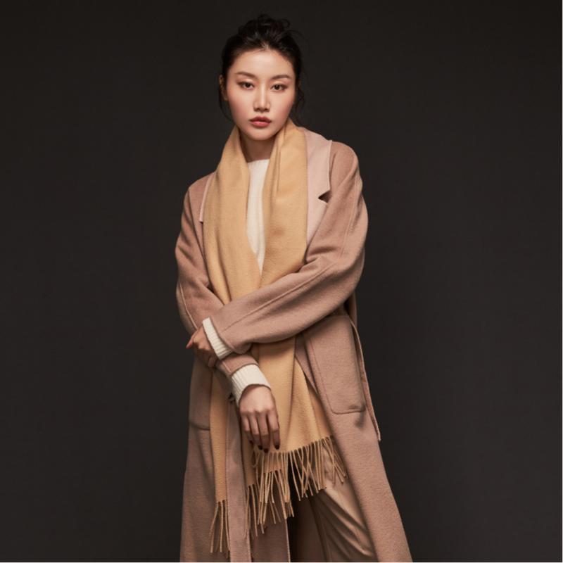 マフラー レディース 秋冬 カシミヤ100％ 無地 ストール ショール 暖かい 防寒 薄手 ブラック キャメル ピンク グレー 大判2