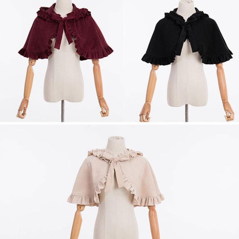 ショール レディース ハロウィン クリスマス ベルベット ケープ ポンチョ マント ワインレッド 赤 黒 青 紫 金 緑 パーティー イベント ステージ 発表会 舞台衣装 コスチューム アクセサリー2