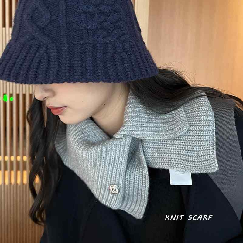ネックウォーマー レディース 秋冬 防寒 ニット スヌード 付け襟 ティペット 手編み風 あったか おしゃれ かわいい ガーリー フェミニン レトロ 韓国 無地 レッド グレー オフホワイト2