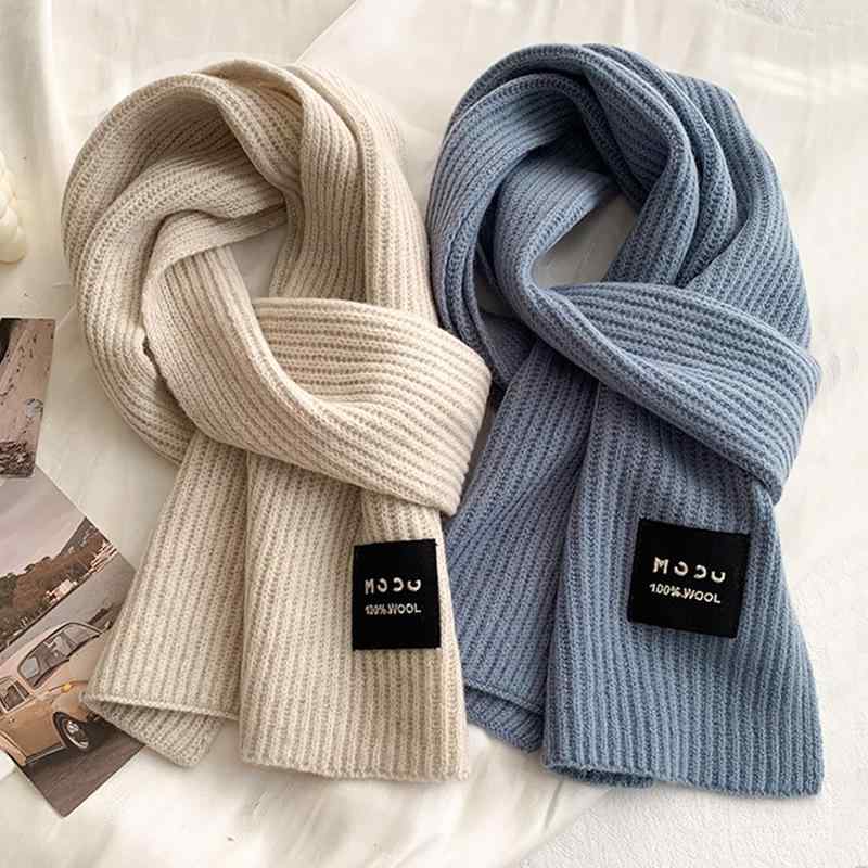 マフラー レディース ウール 秋冬 無地 ニット 学生 カップル 保温 アンゴラレッド バービーピンク ク..