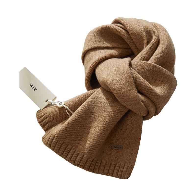 マフラー レディース 秋冬用 ウール ニット 無地 保温 ストール ショール 襟巻き 小物 浅葱色 白 紺 ワ..