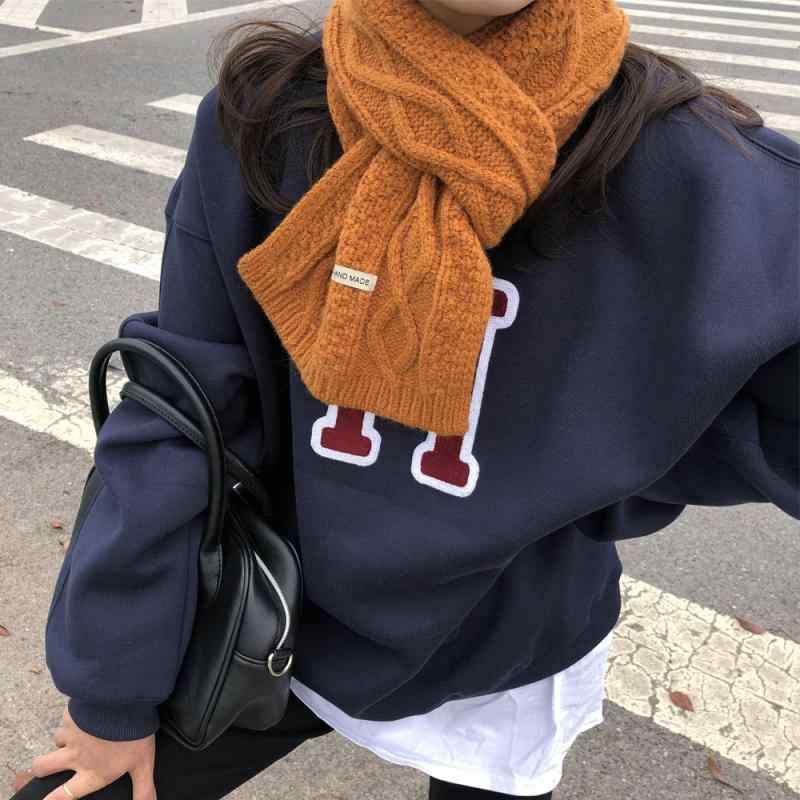 マフラー レディース 秋冬 ニット 韓国 かわいい 無地 保温 ストール ケーブル編み グリーン ブラック ..