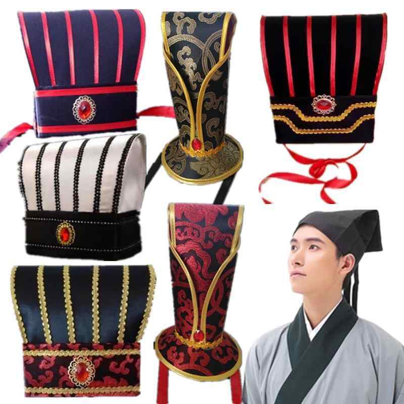 帽子 男性用 書生 秀才 帽子 コスプレ 劇 演出用 レトロ 中国 歴史 時代劇 麻
