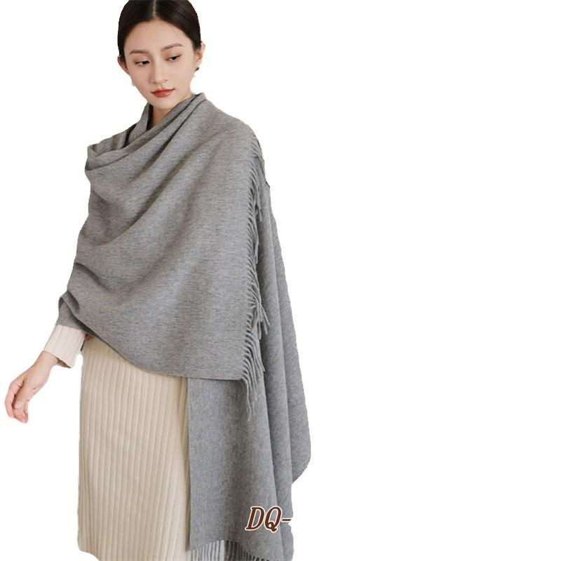 マフラー レディース 秋冬 大判 ストール ショール 礼盒 仿羊绒風 日韓風 保温 防寒 中国红 安可拉红 焦糖 中灰 驼色 黒 咖啡色 摩卡色 奶白 桜花粉 燕麦色 麻グレー