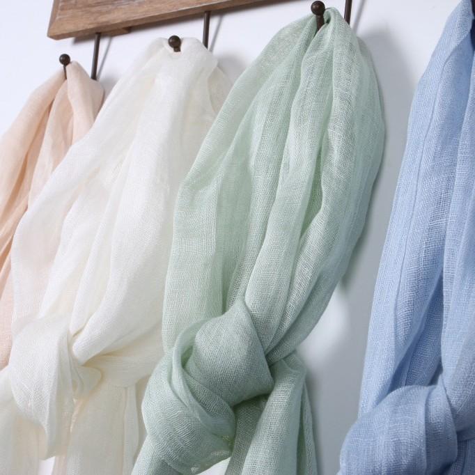 ストール レディース 薄手 亜麻 リネン 無地 春夏 UVカット 紫外線対策 日焼け防止 ショール 冷房対策 海 プール 旅行 ブラック ホワイト ベージュ ブルー グリーン ピンク系 パープル