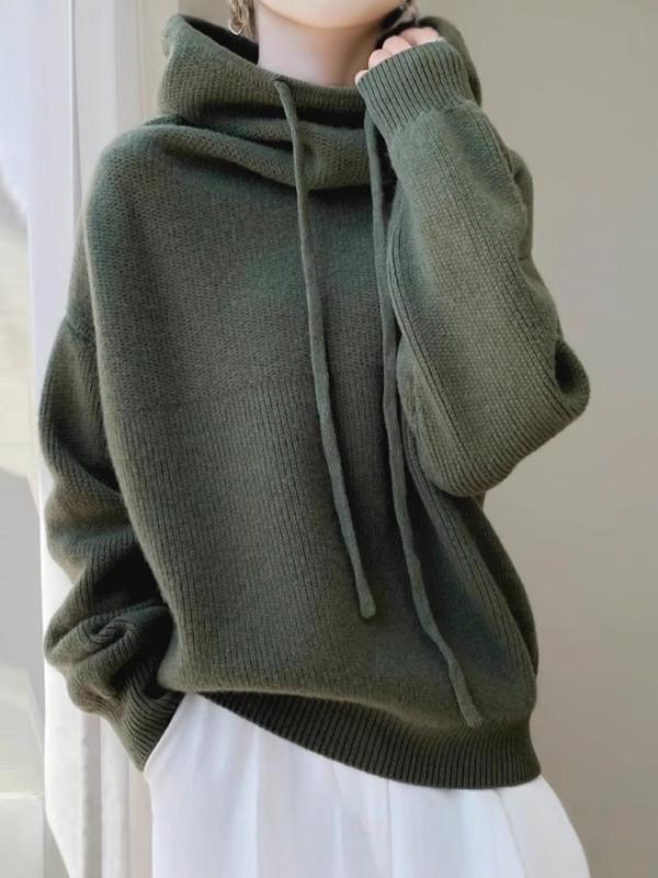 ニット レディース 堆堆襟 タートルネック 厚手 秋冬 長袖 ゆったり 普段使い 通勤 接触冷感 伸縮性 モ..