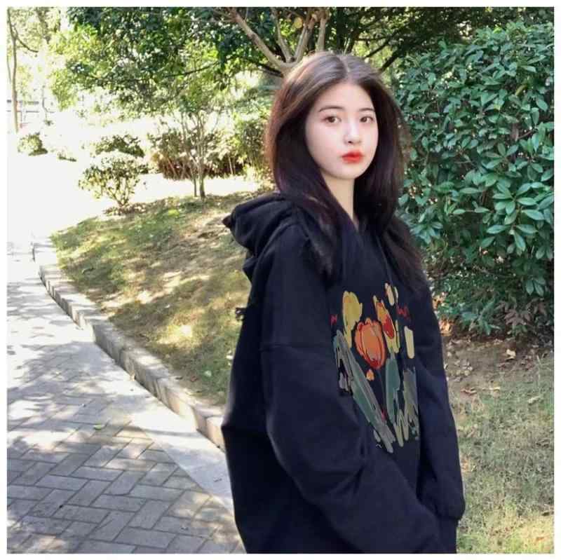 パーカー レディース 秋冬 ブラック コットン ゆったり 長袖 フード付き プルオーバー 厚手 あったか ..