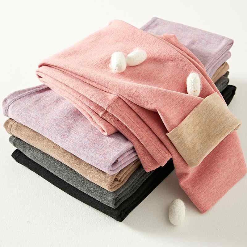 レギンス レディース 高腰 腹部コントロール ヒップアップ あったか インナー 蚕糸 ウール ポリエステ..