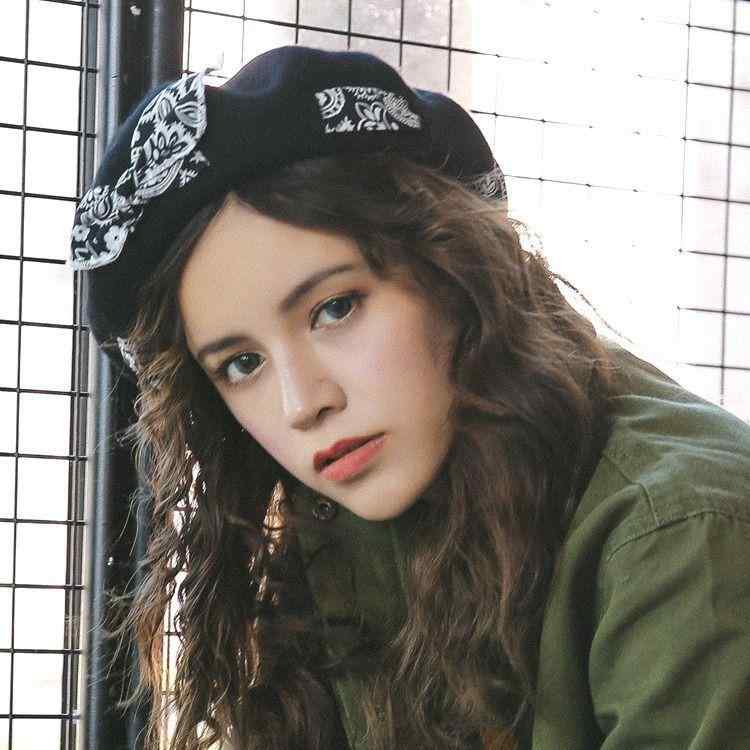 ベレー帽 レディース 秋冬 ウール 帽子 ハット 南瓜帽 カジュアル かわいい ガーリー バタフライ 蝶2