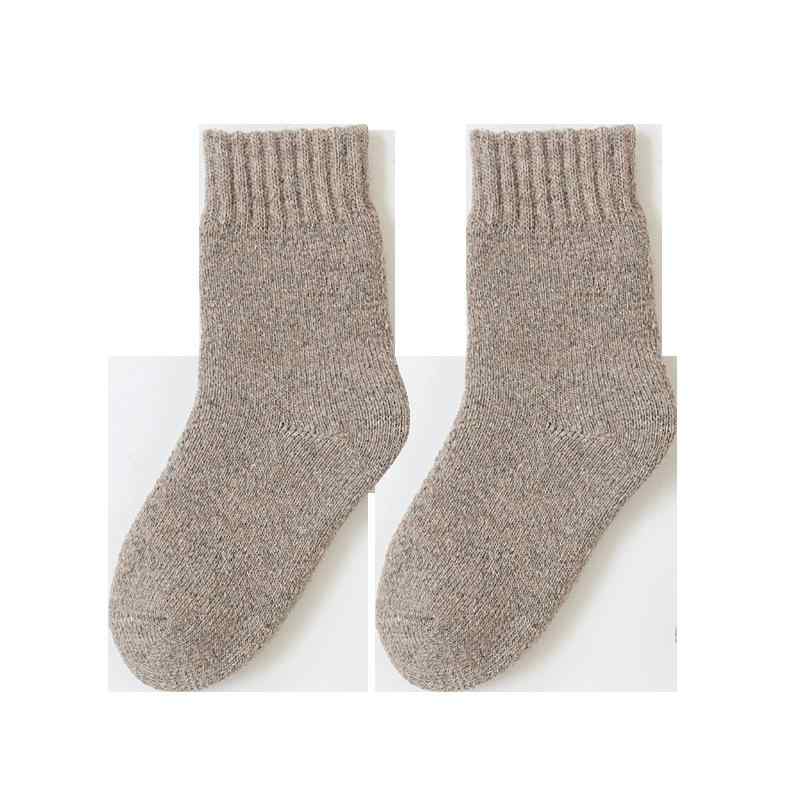 子供 靴下 秋冬 子供用 ウール ソックス 厚手 暖かい 綿 混紡 吸汗 通気 防臭 スポーツ ベビー ソックス 黒 ピンク 黄色 グレー ブラウン 13-22cm