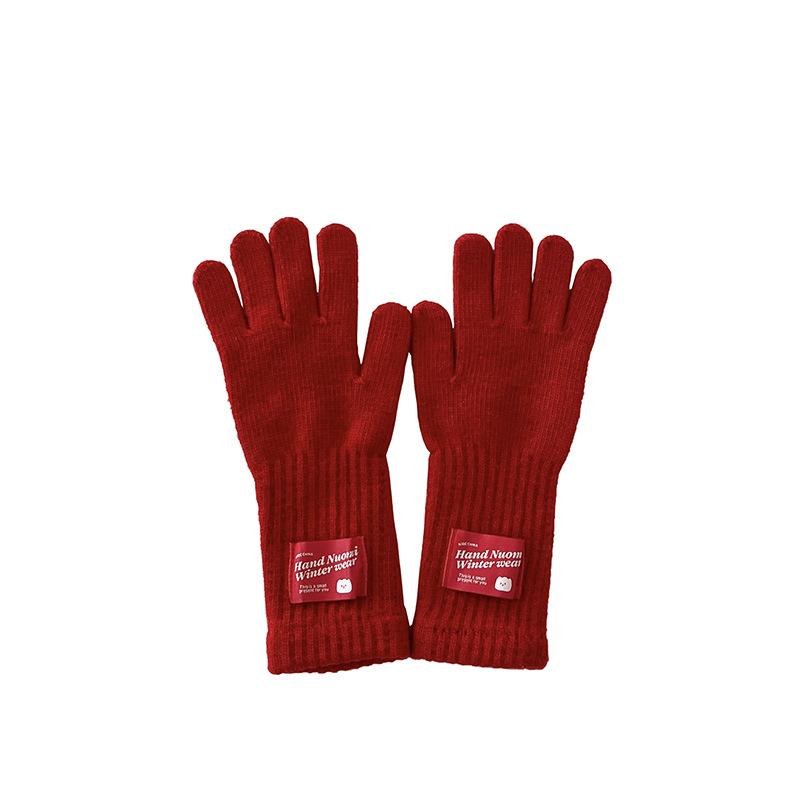 手袋 キッズ ニット手袋 秋冬 防寒 4歳 5歳 6歳 7歳 8歳 9歳 10歳 11歳 12歳 男の子 女の子 接触冷感 グローブ 分指 手袋 レトロ パッチワーク 赤色 緑色 黒色 灰色 カーキ色 ベージュ 黄色 ピンク系