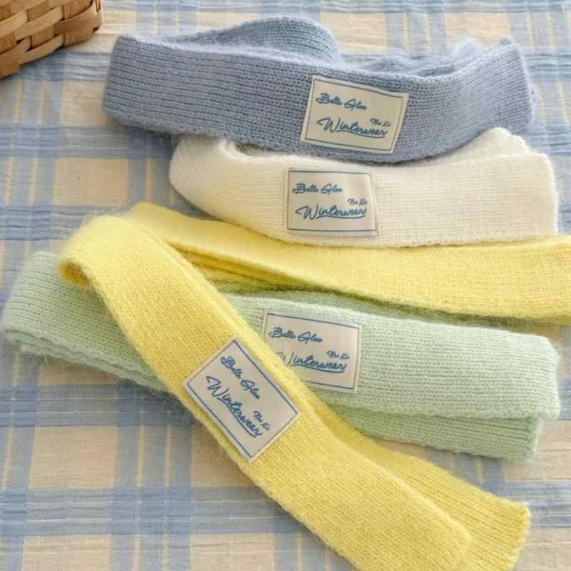 手袋 レディース 秋冬 ニット ウサギの毛 暖かい スマートフォン対応 小さめ スカーフ ミルクホワイト チーズイエロー グレー 青梅グリーン シーソルトブルー レトロレッド ウォームブラウン クラシックブラック スモーキーピンク ビジネス デイリー エ2