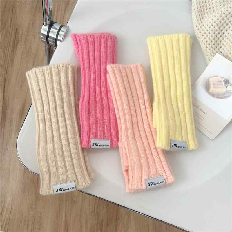 手袋 レディース ニット手袋 秋冬 スマートフォン対応 指なし手袋 防寒 アームウォーマー 学生 通学 かわいい グレー 赤 キャメル 黄色..