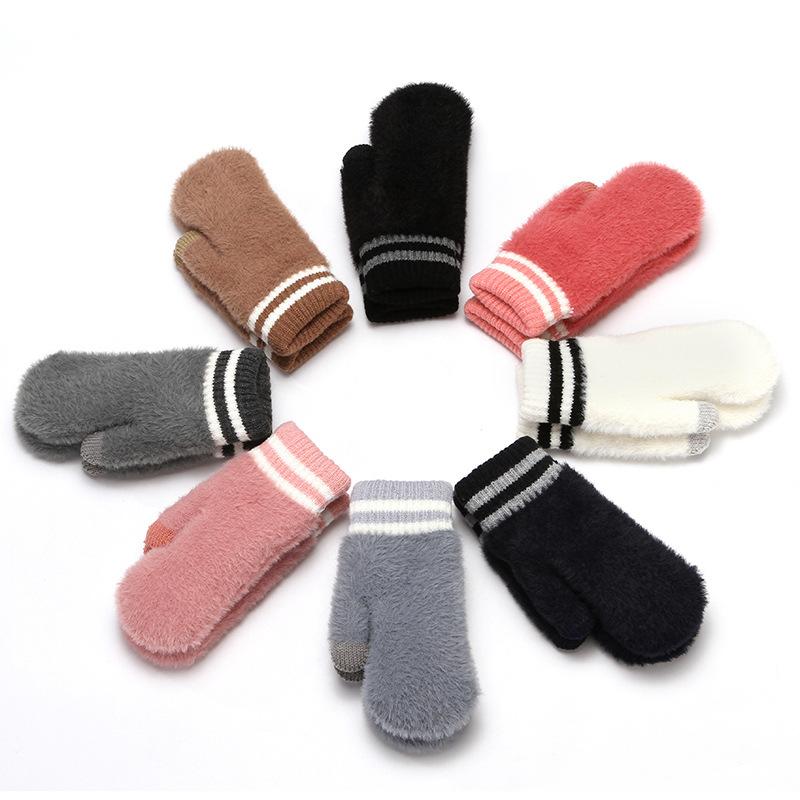 手袋 レディース 冬用 ミンク ファー 手袋 スマートフォン対応 防寒 グローブ かわいい 自転車 ストラ..