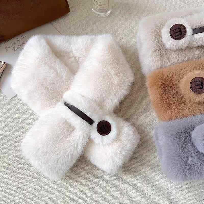 マフラー レディース 秋冬 ネックウォーマー 防寒 襟巻き 小顔効果 韓国風 アルファベット ミルクホワイト ベージュ グレー カーキ あったか 森ガール