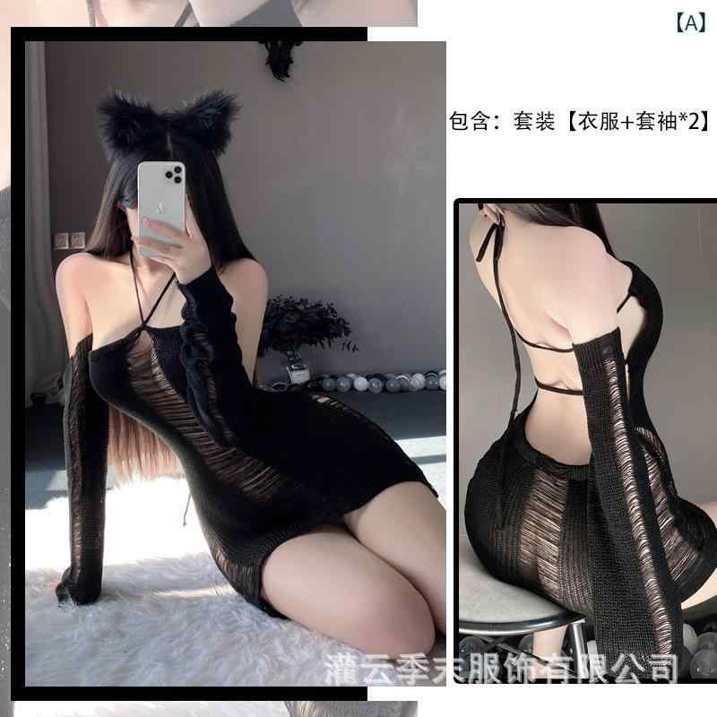 下着類 レディース 大判サイズ ニット セーター 接触冷感 ポリエステル 無地 ミニスカート セットアッ..