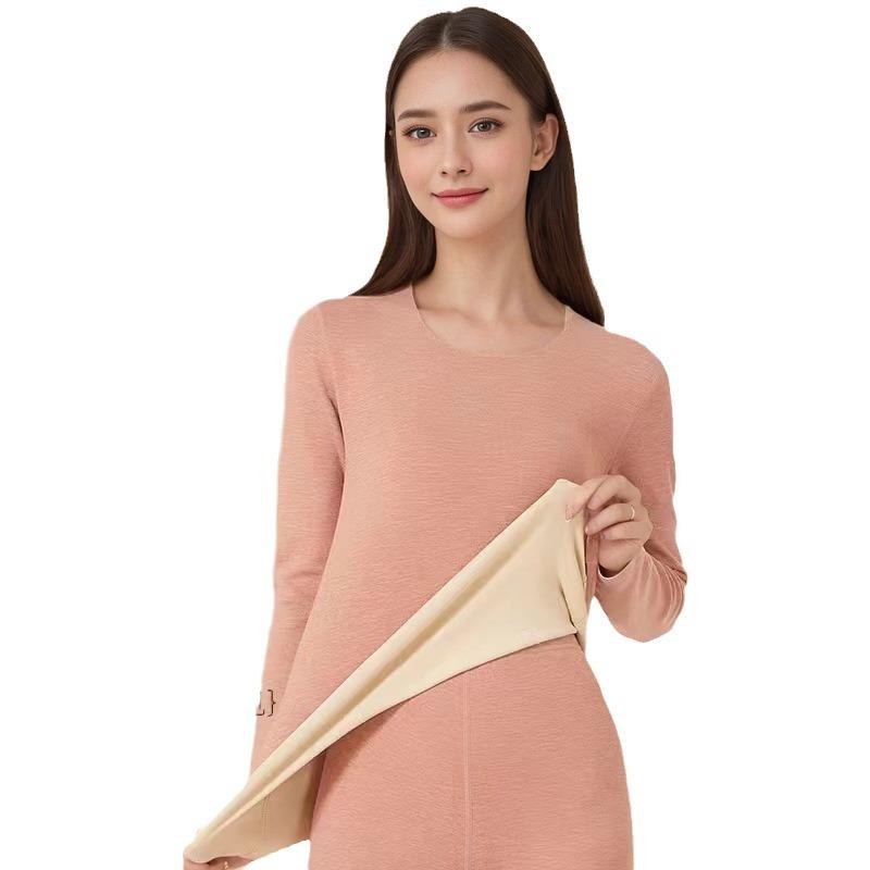 レディース インナー 上下セット 長袖 あったか 保温 伸縮性 静電気防止 カットソー 厚手 ストレッチ ..