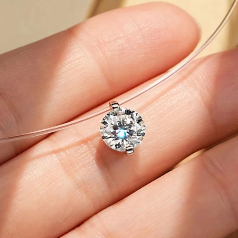 ネックレス レディース シルバー925 人魚の涙 ジルコニア 1ct 2ct 3ct ペンダント 鎖骨チェーン シルバ..