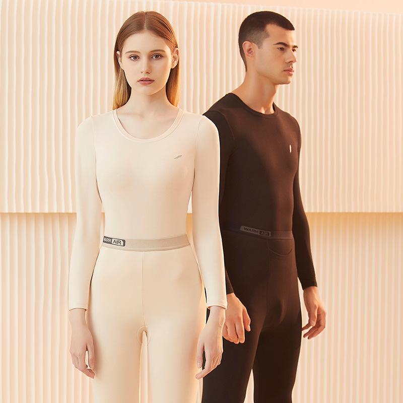 肌着 レディース メンズ 秋冬 保温インナー 上下セット 綿 あったかインナー 長袖 丸首 インナーシャツ..