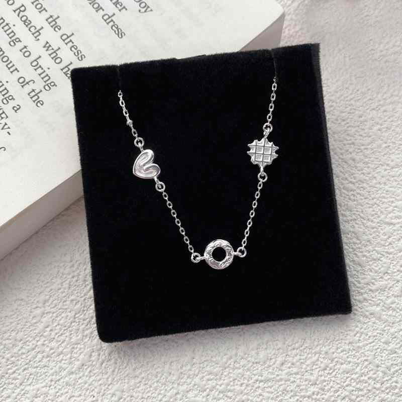 ネックレス レディース シルバー925 チョーカー ドーナツ バタークッキー ワッフル ペンダント 小さめ ..