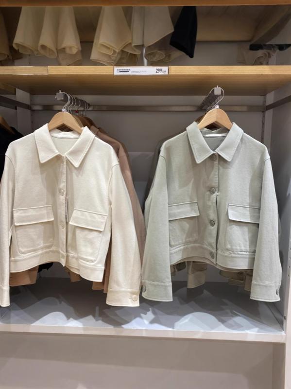 ジャケット レディース 春秋 襟付き ニット カーディガン ゆったり ショート丈 ポリエステル 無地 ブラック ピンク系 ベージュ グリーン 通勤 オフィス カジュアル