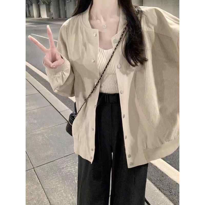 ジャケット レディース コーデュロイ 切り替え ブルゾン アウター スプリングコート 通勤 カジュアル スタイル 美シルエット