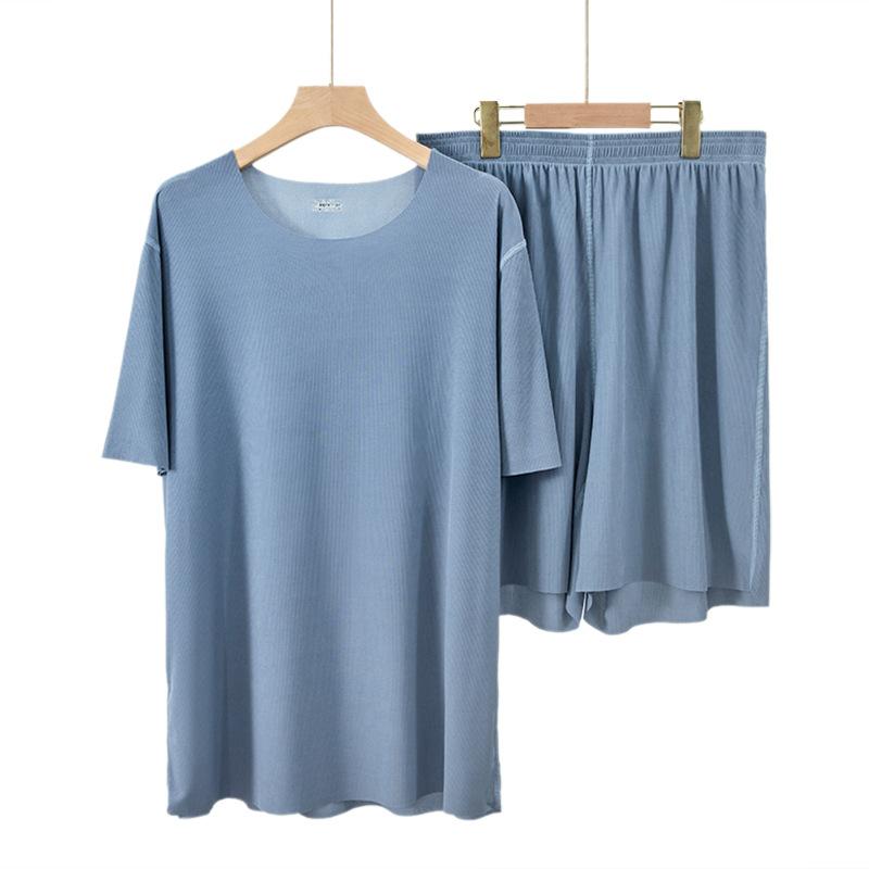 ルームウェア 男女兼用 半袖 短パン セットアップ 接触冷感 薄手 涼感 通気性 吸湿速乾 伸縮性 パジャ..