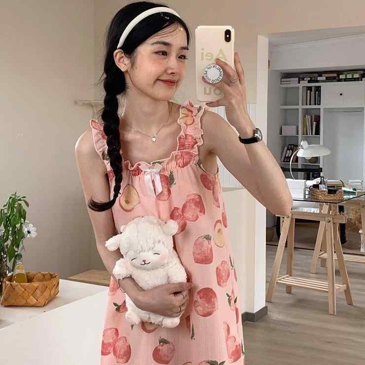 ワンピース レディース 夏 キャミソール パジャマ 部屋着 薄手 接触冷感 涼しい 快適 ポリエステル ス..