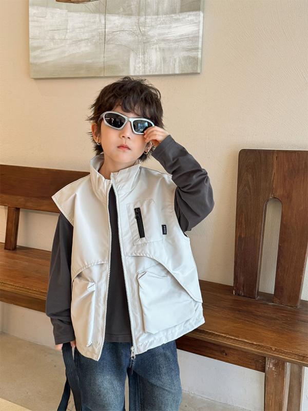 子供用ベスト 男の子 女の子 アウター 秋冬 中綿 防寒 工装スタイル チョッキ 普段使い アウトドア 部..