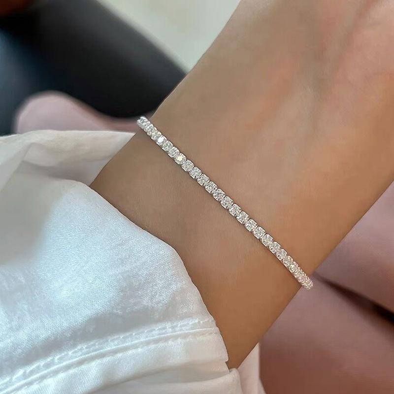 楽天ブリルビブレスレット レディース S925 シルバー 幾何学模様 ジルコニア 手元 おしゃれ かわいい 大人 上品 豪華感 シルバー 通勤用 ギフト