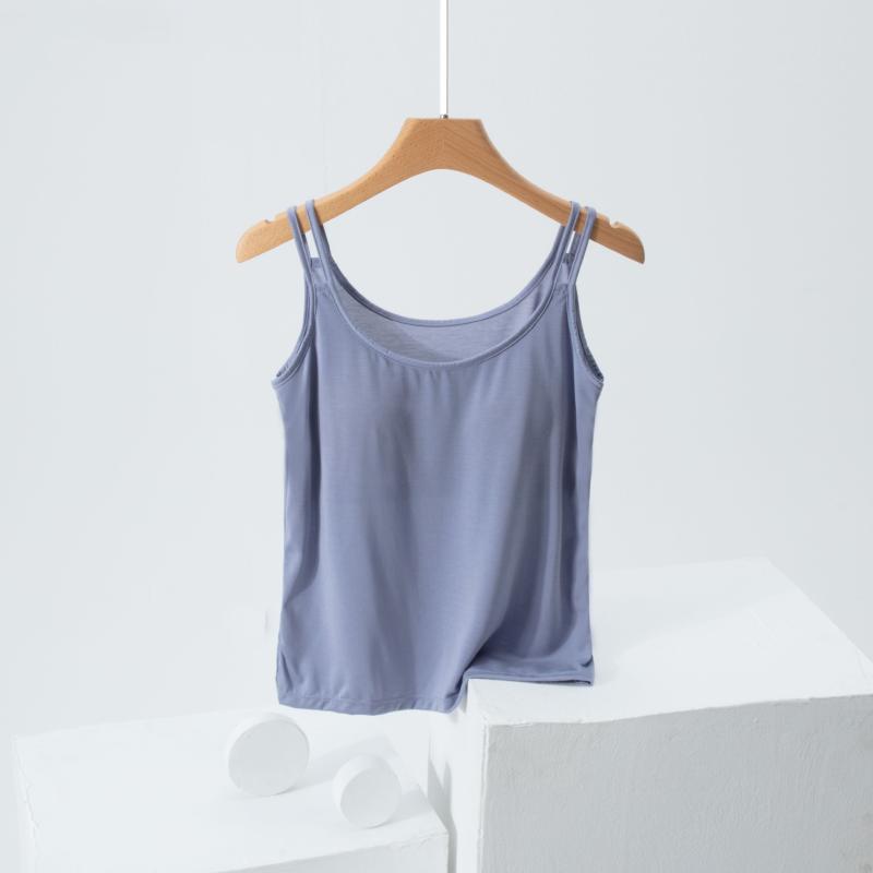 キャミソール レディース 吊り下げ式タンクトップ カップ付き ココナッツオイル配合 接触冷感 トップス..