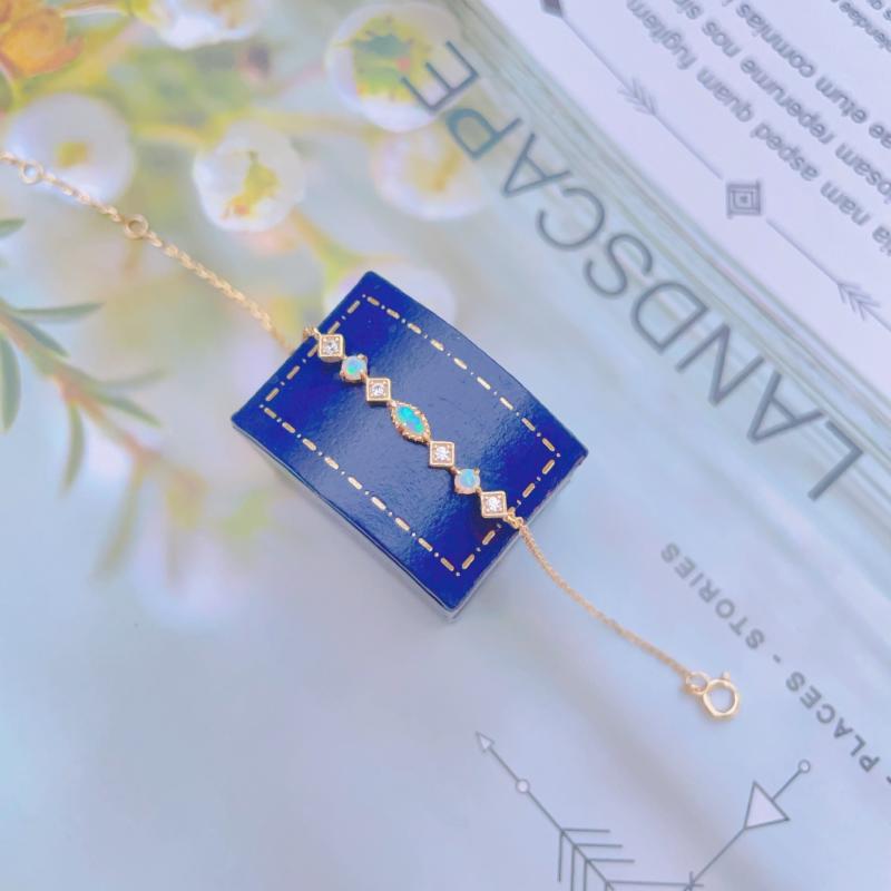 楽天ブリルビブレスレット レディース シルバー925 幾何学 人工オパール 電気メッキ加工 レトロ 文芸 アクセサリー ジュエリー