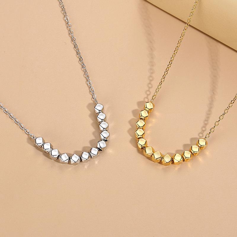 楽天ブリルビネックレス レディース S925 シルバー 幾何学模様 小さめ ペンダント シルバー925 プラチナカラー ゴールドカラー キュービックジルコニア 十字チェーン 鎖骨 ショートネックレス 韓国風 ファッション